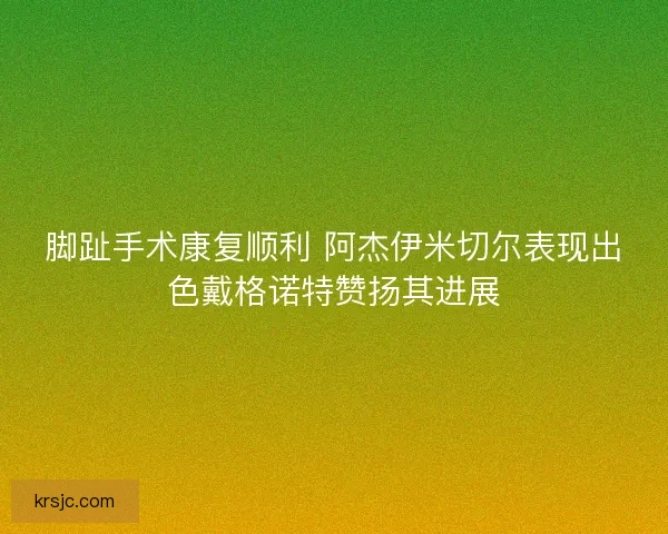 脚趾手术康复顺利 阿杰伊米切尔表现出色戴格诺特赞扬其进展